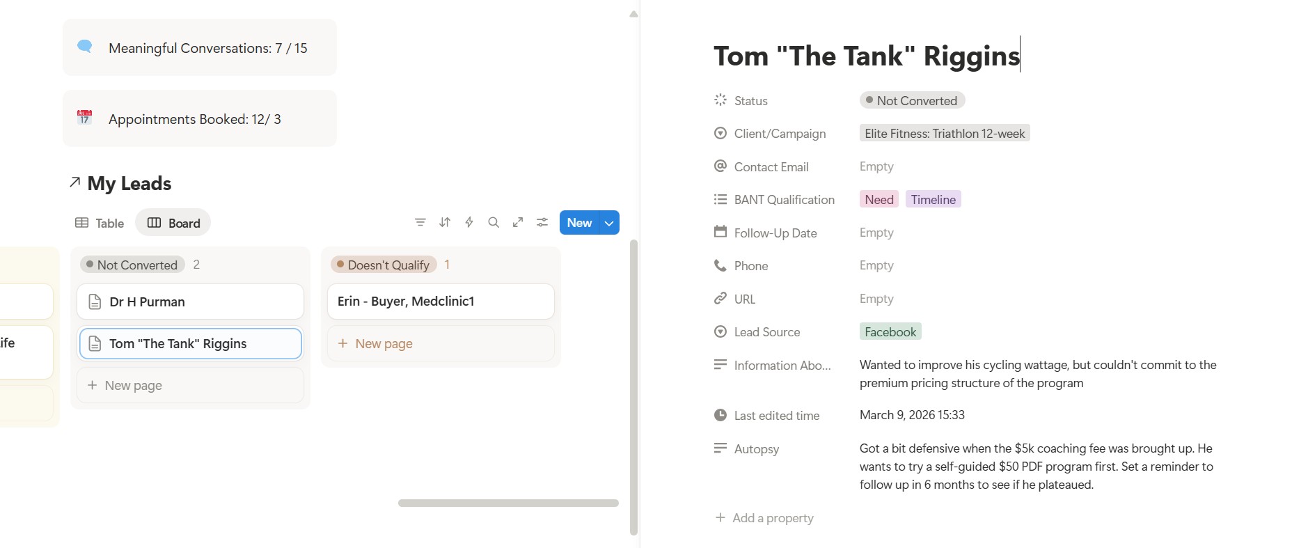 Disqualified Lead Reflection